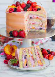 Summer Fruit Sangria Cake Recipe Video Tatyanas Everyday Food Recipe Desserts Cake Recipes Summer Cakes