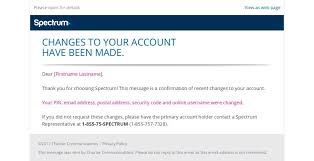 We have changed our company name recently. Account Change Notification Spectrum Support