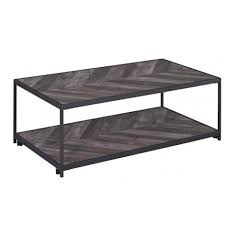 Bettencourt solid wood lift top sled coffee table with storage. Rustic Grey Herringbone Coffee Table Speedyfurniture Com