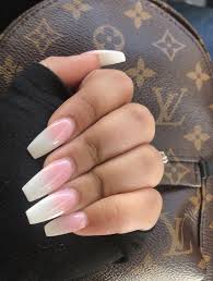 Black And Pink Acrylic Nails Coffin White Pink Ombre Coffin Nails Acrylic Powder Pink Acrylic Nails Pink Ombre Nails Black Acrylic Nails