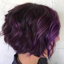 60 Messy Bob Hairstyles For Your Trendy Casual Looks Short Purple Hair Messy Bob Hairstyles Hair Color Purple