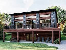 050h 0309 Modern House Plan Lake Front House Plans Modern Lake House Lake House Plans