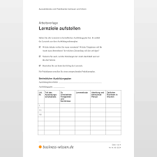 Maybe you would like to learn more about one of these? Lernziele Aufstellen Vorlage Business Wissen De