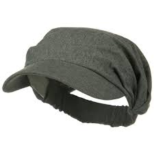 Cotton Convertible Elastic Band Visor Grey Women Hats Fashion Hat Fashion Style