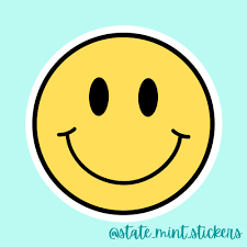 Smiley face sticker, diecut vinyl sticker, aesthetic sticker (copy). Smiley Face Sticker 2 Vinyl Sticker Waterproof Laptop Etsy