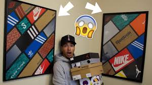 Turn Your Old Shoe Boxes Into Works Of Art Sneakerhead How To Tutorial Shoe Box Art Sneakerhead Room Shoe Boxes On Wall