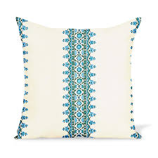 The southampton beach house the couple had rented, within walking distance to the village, was incredibly noisy because people clipped. Peter Dunham Textiles Isfahan Stripe In Blue Green Pillow Hollywood At Home