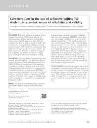 The average quality score at our professional custom essay writing service is 8.5 out of 10. Pdf Considerations In The Use Of Reflective Writing For Student Assessment Issues Of Reliability And Validity
