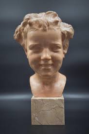 Sold at Auction: Maurice de Korte, Albert Maurice DE KORTE (1889-1971),  Buste de jeune fille en terre cuite., Exemplaire 13/24, 1908.