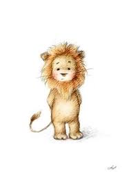 baby lion art print by anna abramskaya numbered edition from 24 9 curioos in 2021 baby animal drawings baby animal painting lion illustration