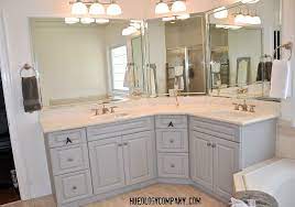Chalk paint does present brush marks which ended up exaggerated tremendously following the seal was applied. Hueology Painting Bathroom Cabinets Master Bath Makeover Painting Bathroom Cabinets Bathroom Cabinet Makeover Painting Bathroom