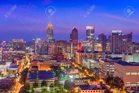 Terrific sign that the economy may be coming back. Midtown Atlanta Georgia Usa Skyline At Night Stock Photo Picture And Royalty Free Image Image 62646592
