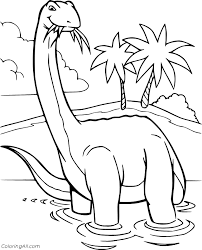 This site is for fans of both dinosaurs and coloring. Brontosaurus In The Water Coloring Page Coloringall