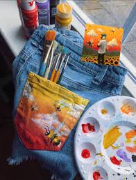 Jean Pocket Painting Ft Tyler The Creator Art Clothes Painted Clothes Diy Painted Clothes