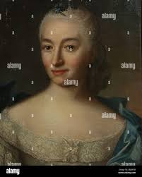 Portrait of Anna Elisabeth Gerner (1685–1758), wife of Colonel Albrecht  Gerner, by Johan Henrik Scheffel (1690–1781) around 1750 Stock Photo