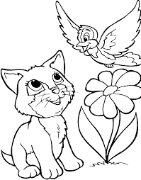 A Cat And Bird Coloring For Kids Animal Coloring Pages Kidsdrawing Free Coloring Pages Zoo Animal Coloring Pages Cat Coloring Page Animal Coloring Pages