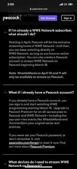 The show will begin at 8 pm et / 5 pm pt, and there will be a kickoff show one hour prior, which you can watch for free on wwe's twitter and youtube. Cageside Seats On Twitter There Are Still A Lot Of Questions About Wwe Network S Move To Peacock Https T Co 6fkh4lrmwg