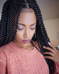 'take three sections of evenly sized hair, as you would for a braid. 55 Gorgeous Senegalese Twist Styles Perfection For Natural Hair Senegalese Twist Hairstyles Twist Braid Hairstyles Rope Twist Braids