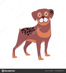 Perro Marron Manchas Negras Vector Simbolo De Ilustracion Vector Grafico Vectorial C Robuart Imagen 184635592