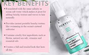 Amazon Com Foxybae Beach Please Sea Salt Texturizing Hair Spray Professional Salon Style Volumizing Texture Hairspray With Biotin For Hair Growth Thickening Best Hair Volume Beach Wave Texturizer 8oz Beauty