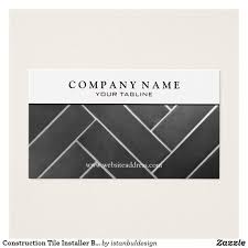 Premium cards printed on a variety of high quality paper types. Construction Tile Installer Business Card Zazzle Com Construction Tiles Construction Business Cards Tile Logo