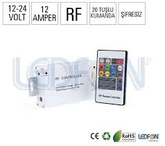 12 24v rf kumandali rgb led kontrol cihazi 12a ledfon
