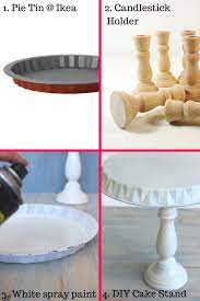 I would love to see your cake stands if you make some! Diy Cake Stand Tutorial Diy Cake Stand Homemade Cake Stands Diy Cake