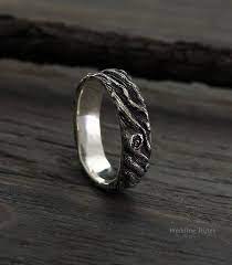 Tree Band Men S Wedding Ring Rustic Wedding Band Tree Etsy In 2021 Men S Wedding Ring Silver Mens Band Wedding Rings