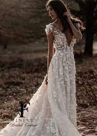 Bohemian 3d Flowers Cap Sleeve Illusion Bodice Wedding Dress Boho Beach Garden Wedding Dress Sweetheart Wedding Dress Lace In 2021 A Line Bridal Gowns Wedding Dress Trends A Line Wedding Dress