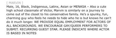 Another Casting Call For Season 2 Marvin Lovevictor