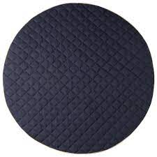 Boucle round ottoman pouf 13 colors 8 sizes. Cattywampus Round Quilted Cotton Play Mat Temple Webster