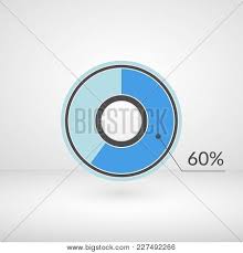 60 Percent Pie Chart Vector Photo Free Trial Bigstock