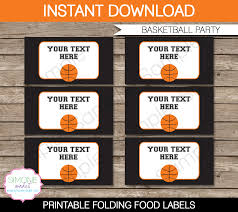 Editable Birthday Nutrition Facts Label Template Basketball Party Food Labels Template Party Food Label Template Party Food Labels Food Labels