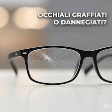 Occhiali rovinati da rottamare