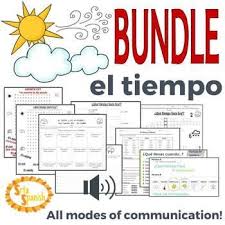 El Tiempo Weather In Spanish Bundle Spanish Lesson Plans Teaching Printables Elementary Science