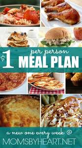 The 1 Per Person Menu Plan Shopping List Money Saving Mom Cheap Meal Plans Inexpensive Meals Cheap Easy Meals