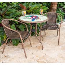 Panama Jack Cafe Parrot 3 Piece Bistro Set Wayfair Patio Furnishings Patio Dining Set 3 Piece Bistro Set