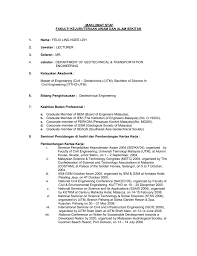 Utm telah bersetuju untuk contribute sebanyak 100 artikel ke encyclopedia tersebut pada tahun 2013, dan perkara ini telah dimaklumkan keada semua dekan reserach alliance. Maklumat Staf Faculty Of Civil And Environmental Engineering