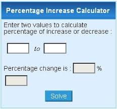Percentage Increase Calculator Is A Online Tool To Calculate The Percentage Increase Or Decrease Based On Whether There Is Math Calculator Online Tools Solving