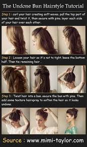 Undone Bun Hair Tutorial Wonder If This Will Work With Morgan S Hair Seeing As She Will Be A Permanent Bun He Hair Bun Tutorial Hair Tutorial Long Hair Styles