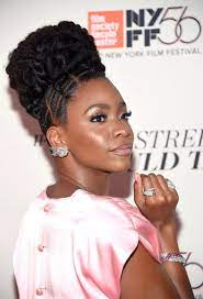 Natural Hair Updo Styling For Black Women To Style Their Hair At Home Natural Hair Updo Natural Hair Styles Curly Hair Styles