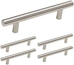 Check out our kitchen cabinet pulls selection for the very best in unique or custom, handmade pieces from our home & living shops. Homdiy Brushed Nickel Cabinet Pulls 5 Pack 3 5in Hole Center T Bar Cabinet Handles Hd201sn Modern Cabinet Hardware Pulls Brushed Nickel Kitchen Drawer Pulls For Bathroom Closet Wardrobe Amazon Com