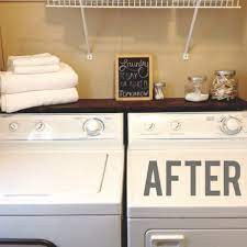 But First Comes Love Just A Simple Makeover Laundry Room Update Laundry Shelves Laundry Room Shelves