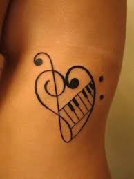 The music design tattoo by hector cedillo is a cool but a little bit strange music tattoo design. 115 Music Notes Tattoos For The Music Lovers