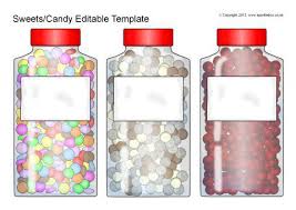 Clean a medium size mason jar and fill with christmas treats. Editable Sweets Candy Jar And Packet Templates Sb9245 Sparklebox