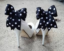 Polka Dot Bow Shoe Clips Wedding Shoe Clips Bridal Shoe Clips Womens Shoe Clips Shoe Clips For Shoes Polka Dot Wedding Shoes Wedding Shoes Bow Wedding Shoes