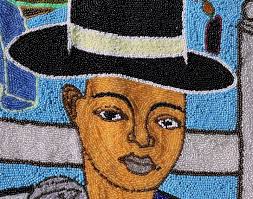 GUEDEH NIBO BY HAITIAN TEXTILE ARTIST ROUDY AZOR (PORT-AU-PRINCE, HAITI)  JOINS ACRES OF ANCESTRY'S PERMANENT FIBER ART AND AGRARIAN MATERIAL CULTURE  COLLECTION ​​ ​​Roudy Azor is a master of the densely beaded