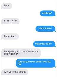 Knock knock, who's there? by tabatha leggett. Flirty Knock Knock Pick Up Lines And Jokes Funny Knock Knock Jokes Cheesy Jokes Pick Up Line Jokes