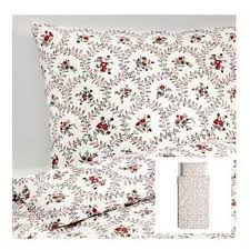Ikea Hallrot Twin Duvet Cover And Pillowcase Set Floral Red White Colonial Hallrot Ikea Duvet Cover Ikea Duvet Duvet Covers