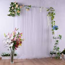 Our handmade streamers come ready to hang and are perfect for a party backdrop, fringe wall, photo booth, or desert table. Amazon Com White Tulle Backdrop Curtain For Parties Wedding Baby Shower White Background For Bridal Shower Photography Props Gender Reveal Backdrop Drapes 5 Ft X 7 Ft Home Kitchen